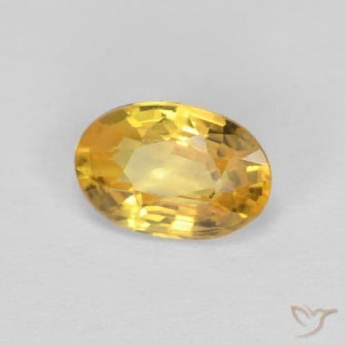 0.59ct Natural Golden Sapphire, Oval Cut, 6x4 mm