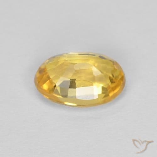 0.59ct Natural Golden Sapphire, Oval Cut, 6x4 mm