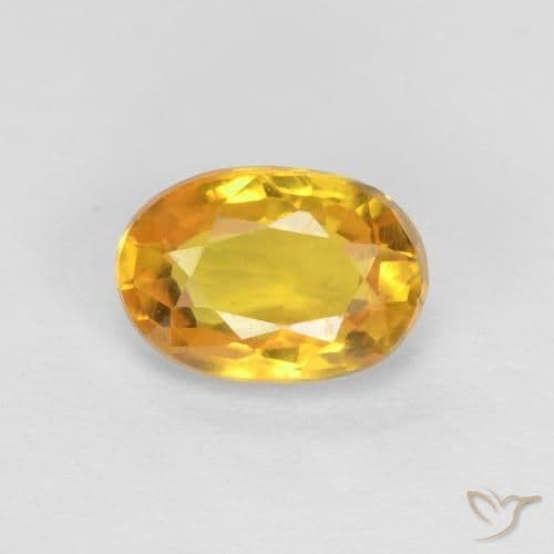 0.60ct Natural Golden Sapphire, Oval Cut, 5.8x4 mm