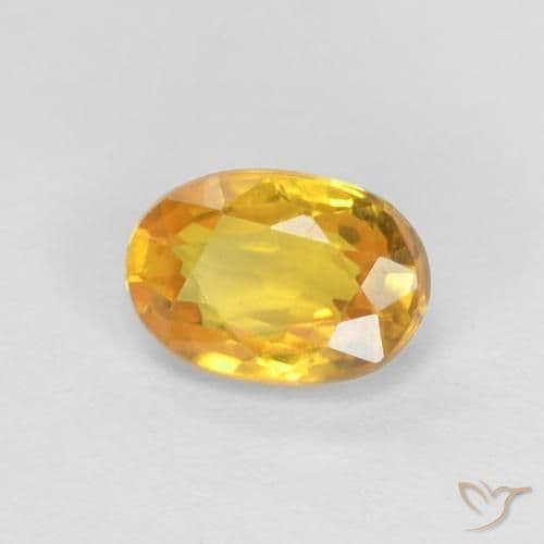 0.60ct Natural Golden Sapphire, Oval Cut, 5.8x4 mm