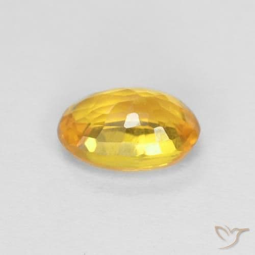 0.60ct Natural Golden Sapphire, Oval Cut, 5.8x4 mm