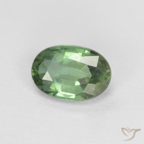 0.53ct Natural Forest Green Sapphire, Oval Cut, 5.8x4 mm