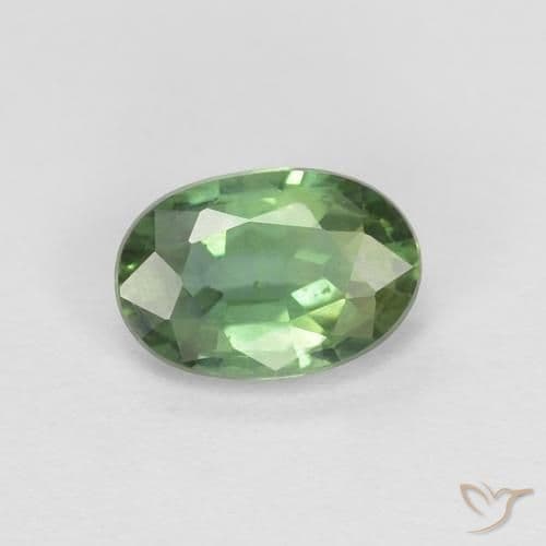 0.53ct Natural Forest Green Sapphire, Oval Cut, 5.8x4 mm