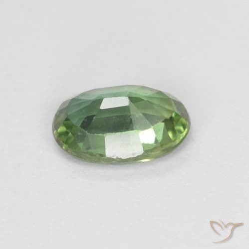 0.53ct Natural Forest Green Sapphire, Oval Cut, 5.8x4 mm