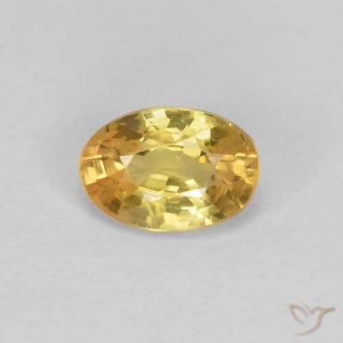 0.65ct Natural Tuscany Yellow Sapphire, Oval Cut, 6x4.1 mm