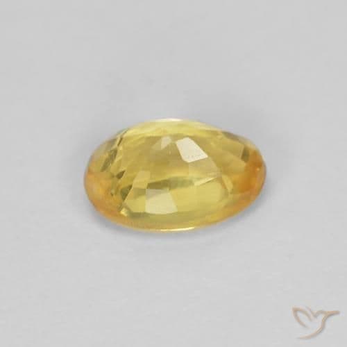 0.65ct Natural Tuscany Yellow Sapphire, Oval Cut, 6x4.1 mm