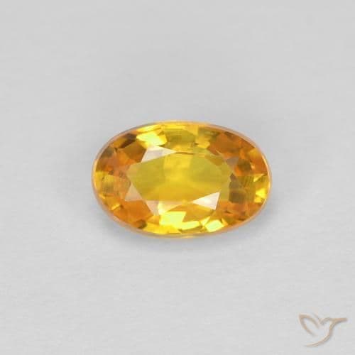 0.57ct Natural Golden Sapphire, Oval Cut, 5.7x3.7 mm