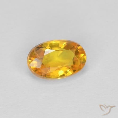 0.57ct Natural Golden Sapphire, Oval Cut, 5.7x3.7 mm