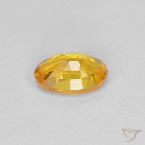 0.57ct Natural Golden Sapphire, Oval Cut, 5.7x3.7 mm