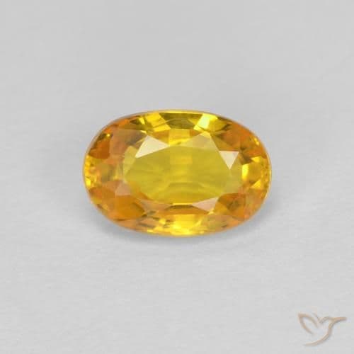 0.68ct Natural Golden Sapphire, Oval Cut, 6x4.1 mm