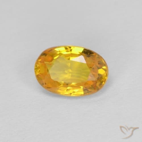0.68ct Natural Golden Sapphire, Oval Cut, 6x4.1 mm