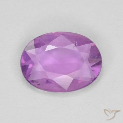 0.65ct Medium Pinkish Purple Sapphire, Oval Cut, 6.8x5.1 mm