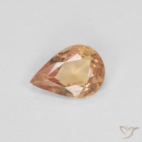 0.51ct Light Peachy Golden Sapphire, Pear Shape, 6.7x4.7 mm