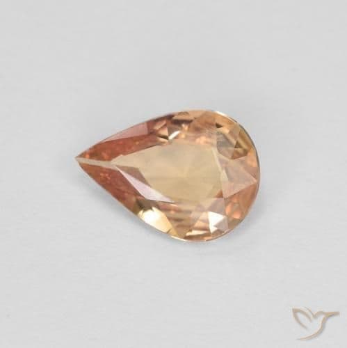 0.51ct Light Peachy Golden Sapphire, Pear Shape, 6.7x4.7 mm