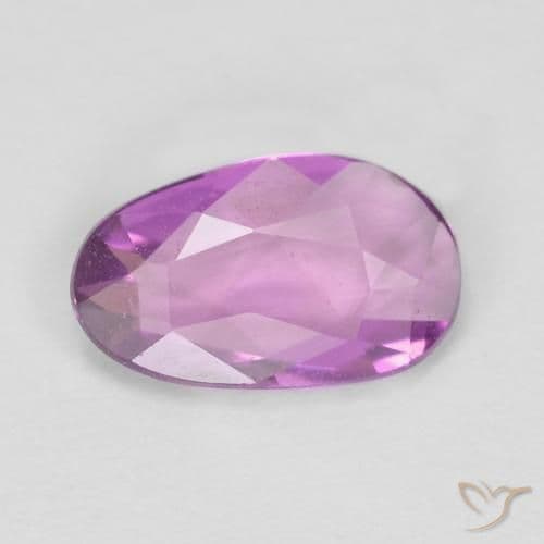 0.55ct Royal Purple Pink Sapphire, Fancy Shape, 7.4x4.5 mm
