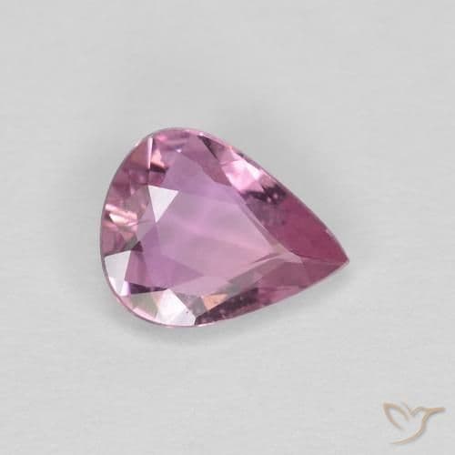 0.72ct Intense Pinkish Purple Sapphire, Pear Shape, 6.1x4.8 mm