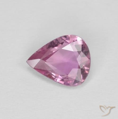 0.47ct Natural Medium Purple Sapphire, Pear Shape, 6x4.8 mm