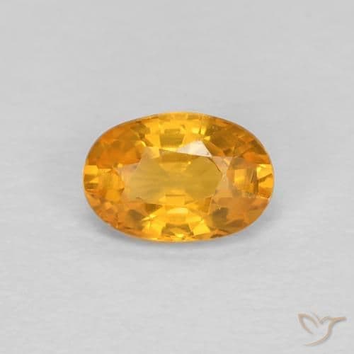 0.56ct Natural Medium Orange Sapphire, Oval Cut, 5.8x3.9 mm