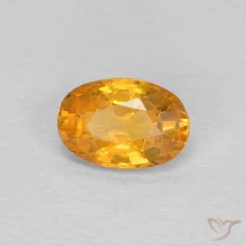 0.56ct Natural Medium Orange Sapphire, Oval Cut, 5.8x3.9 mm