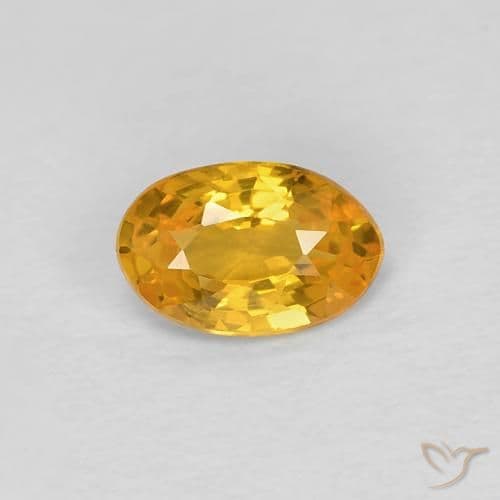 0.57ct Natural Golden Sapphire, Oval Cut, 5.7x3.7 mm