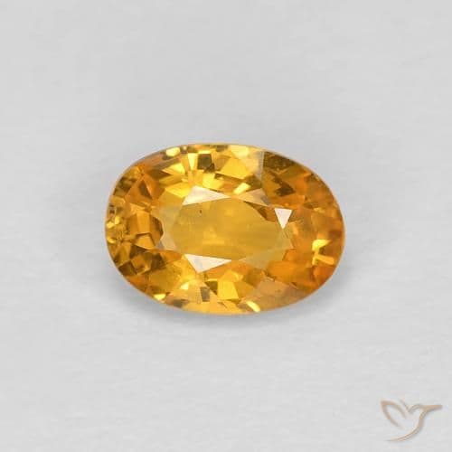 0.60ct Natural Medium Orange Sapphire, Oval Cut, 5.7x4.1 mm
