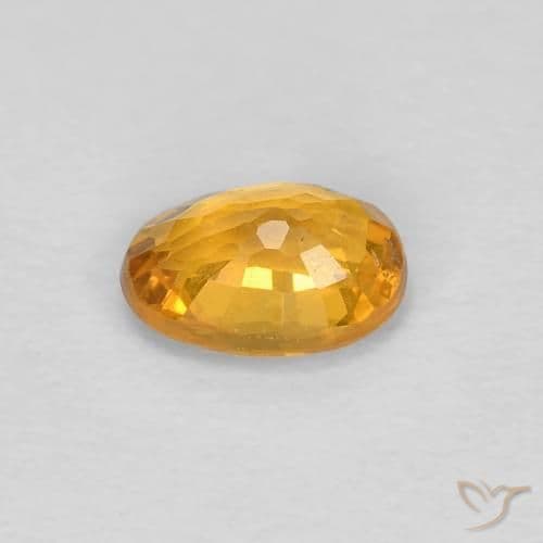 0.60ct Natural Medium Orange Sapphire, Oval Cut, 5.7x4.1 mm