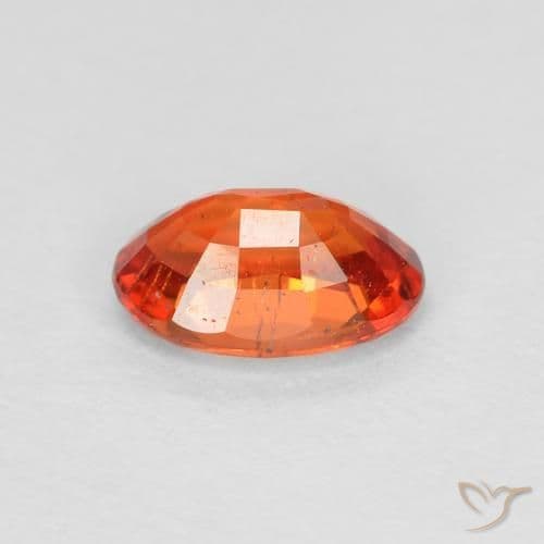 0.65ct Natural Reddish Orange Sapphire, Oval Cut, 6.2x4.1 mm
