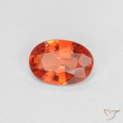 0.46ct Natural Reddish Orange Sapphire, Oval Cut, 5.8x4 mm