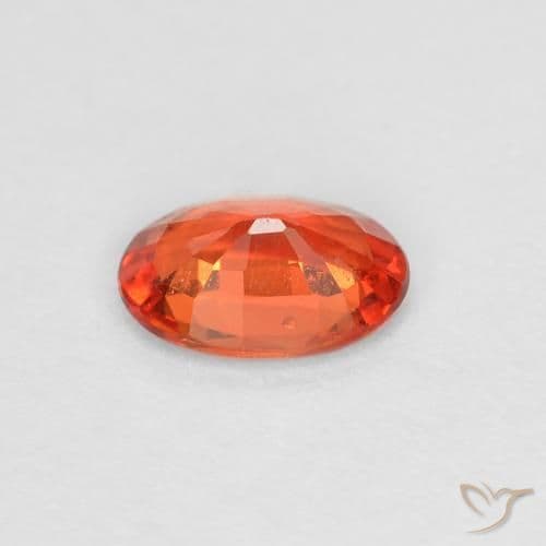 0.46ct Natural Reddish Orange Sapphire, Oval Cut, 5.8x4 mm