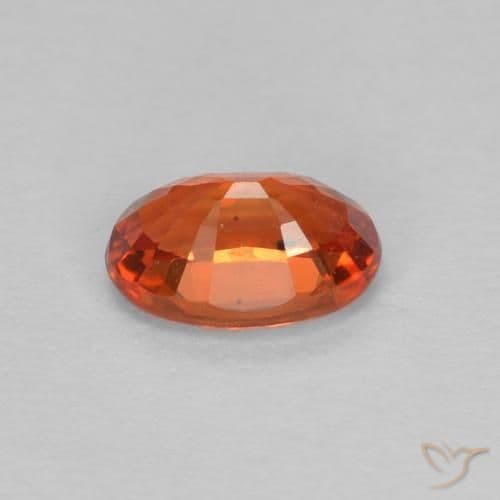 0.64ct Natural Reddish Orange Sapphire, Oval Cut, 5.9x4 mm