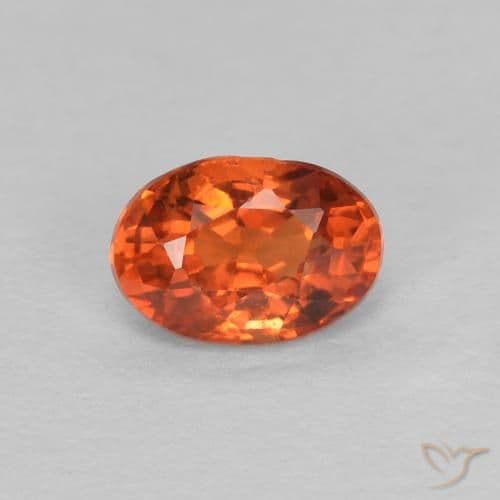 0.68ct Natural Reddish Orange Sapphire, Oval Cut, 5.8x4 mm