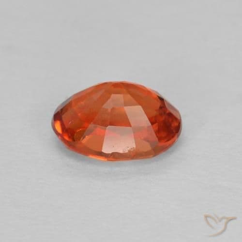 0.68ct Natural Reddish Orange Sapphire, Oval Cut, 5.8x4 mm