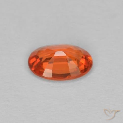0.40ct Natural Reddish Orange Sapphire, Oval Cut, 5.7x4 mm