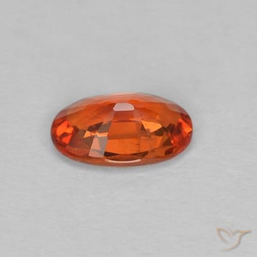 0.46ct Natural Reddish Orange Sapphire, Oval Cut, 6x3.9 mm