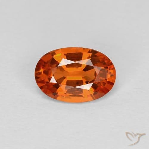 0.52ct Natural Fire Orange Sapphire, Oval Cut, 6x4.1 mm