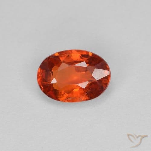 0.73ct Natural Fire Orange Sapphire, Oval Cut, 6x4.2 mm
