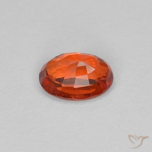 0.63ct Natural Fire Orange Sapphire, Oval Cut, 5.9x4.2 mm