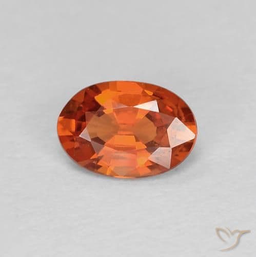 0.73ct Natural Bright Orange Sapphire, Oval Cut, 5.8x4.1 mm