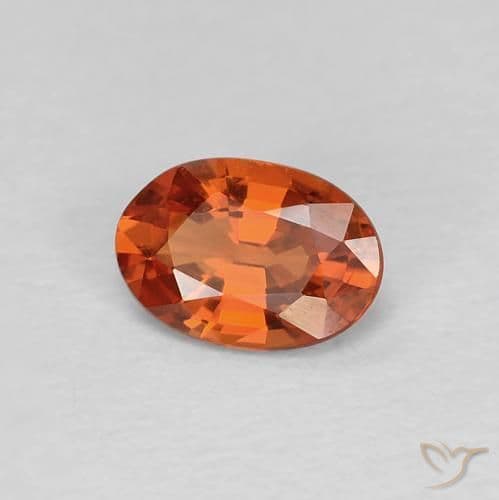0.53ct Natural Fire Orange Sapphire, Oval Cut, 5.9x4.1 mm