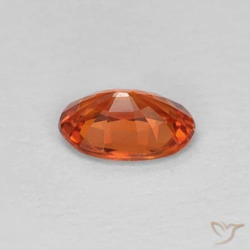 0.53ct Natural Fire Orange Sapphire, Oval Cut, 5.9x4.1 mm