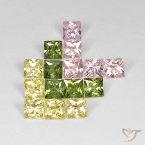 3.68ct Natural Multicolor Sapphire, Square, 3.2x3.2 mm