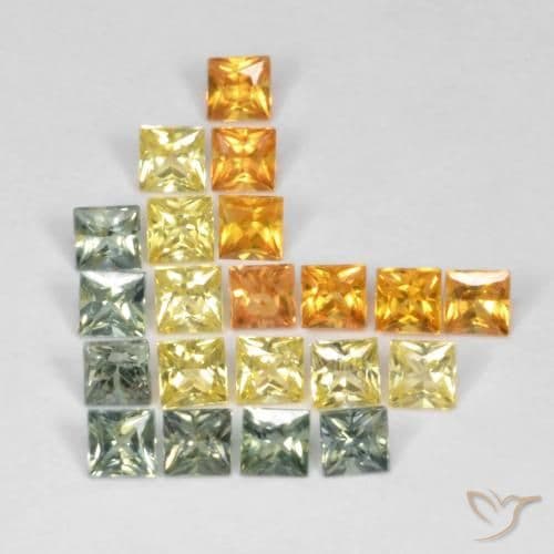 2.28ct Natural Multicolor Sapphire, Square, 2.8x2.8 mm