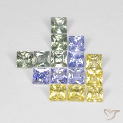 2.72ct Natural Multicolor Sapphire, Square, 3.1x3 mm