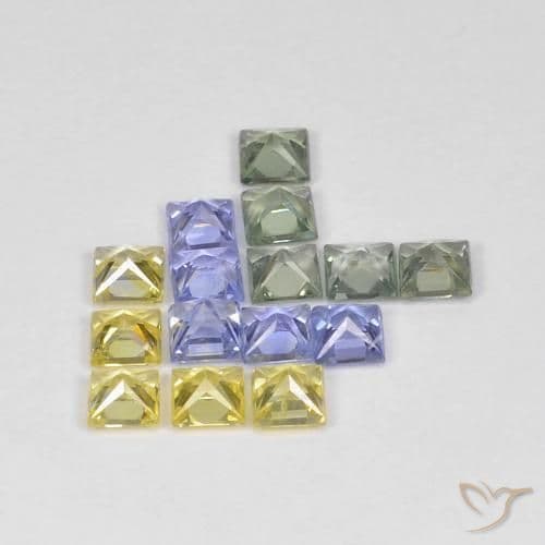 2.72ct Natural Multicolor Sapphire, Square, 3.1x3 mm
