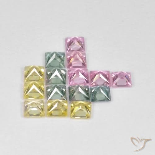 2.66ct Natural Multicolor Sapphire, Square, 2.9x2.9 mm