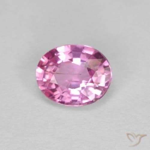 0.46ct Natural Intense Pink Sapphire, Oval Cut, 5.1x4.2 mm