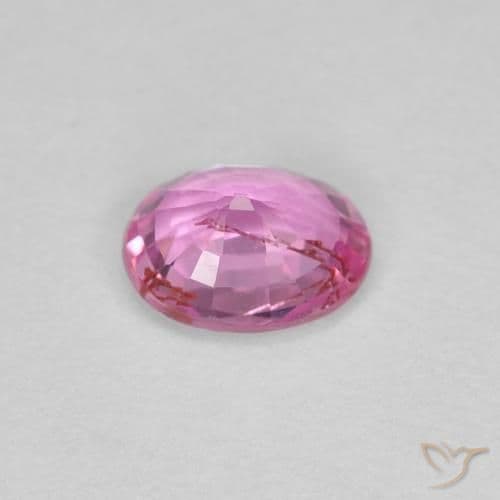 0.46ct Natural Intense Pink Sapphire, Oval Cut, 5.1x4.2 mm