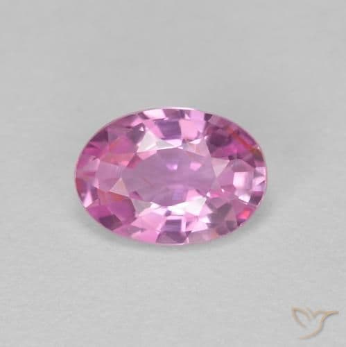 0.48ct Natural Intense Pink Sapphire, Oval Cut, 5.7x4 mm
