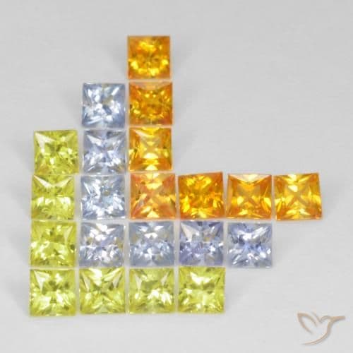 3.62ct Natural Multicolor Sapphire, Square, 2.9x2.9 mm