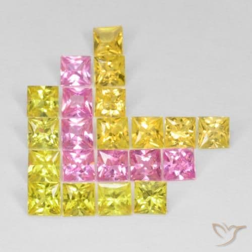 7.97ct Natural Multicolor Sapphire, Square, 2.9x2.8 mm